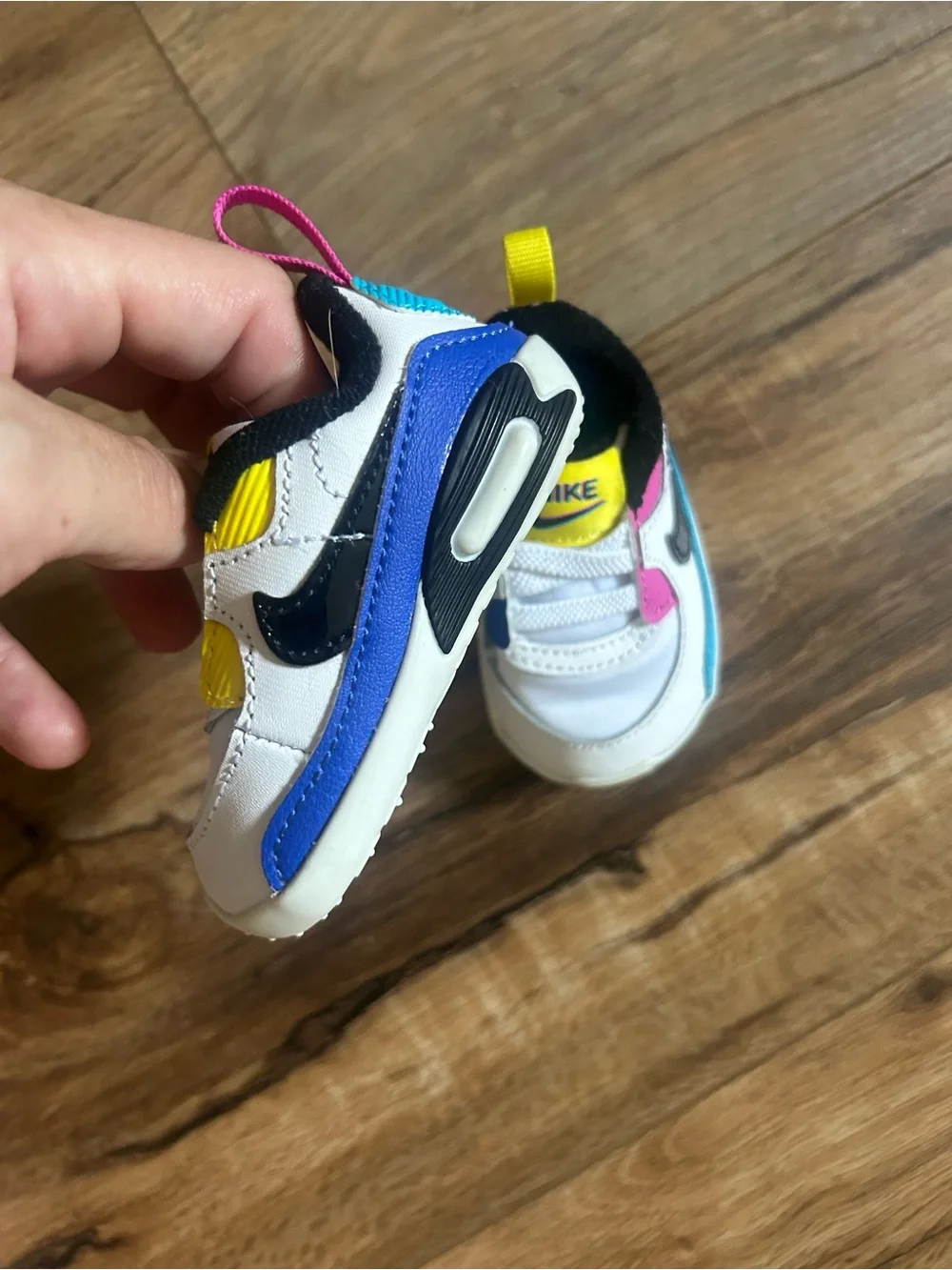Nike Kids White Multicolor Slip-On Sneakers 2c